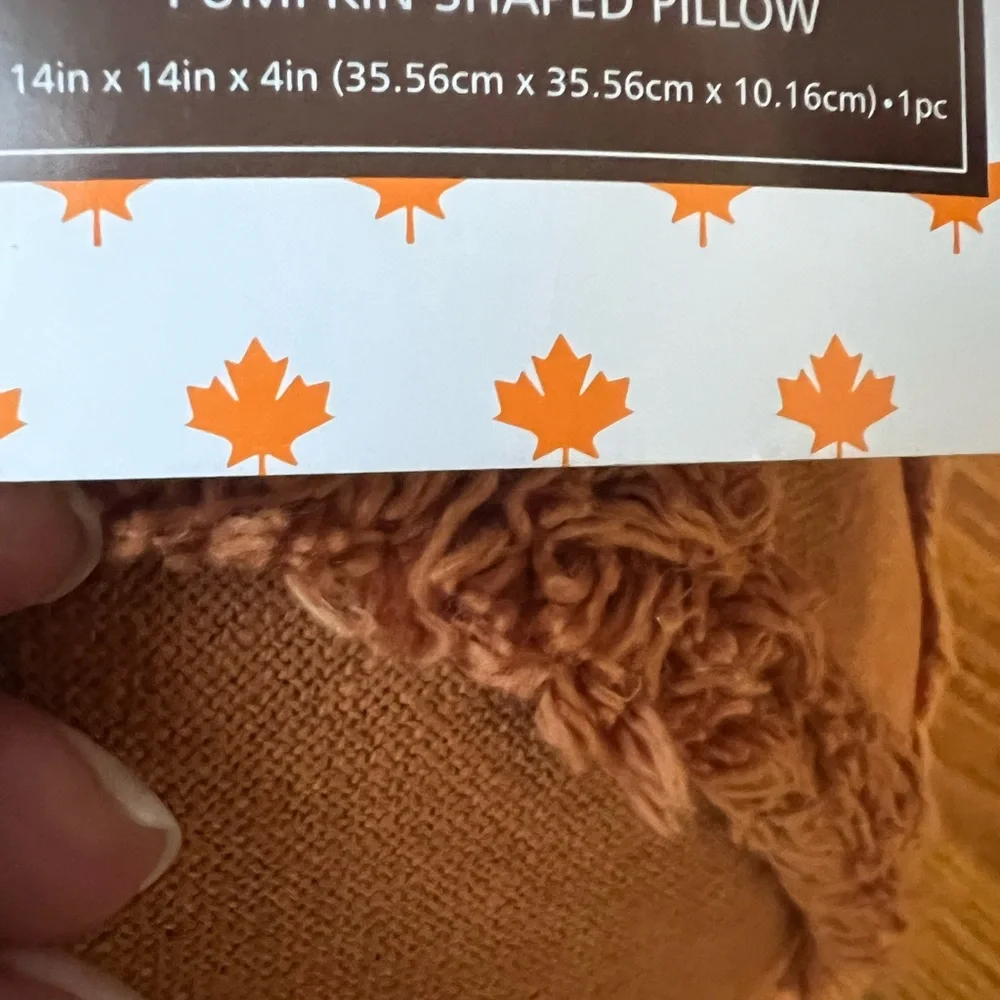 Plaid Throw Blanket and Pumpkin Pillow Set NWT